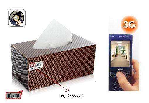 SPY 3G HIDDEN CAR TISSUE PAPER BOX CAMERA
